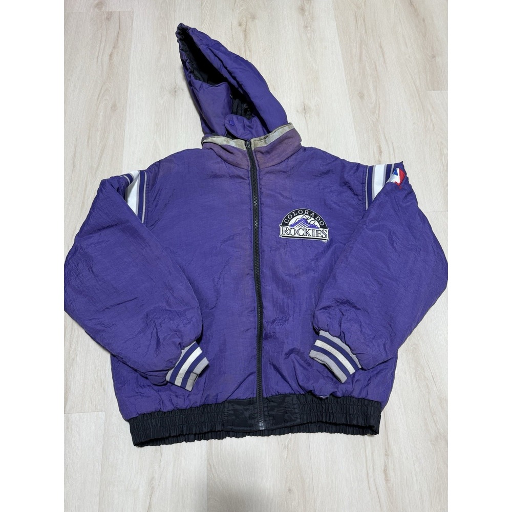 Vintage 90s Pro Player Reversible Colorado Rockies MLB Bomber Jacket Men's 2XL